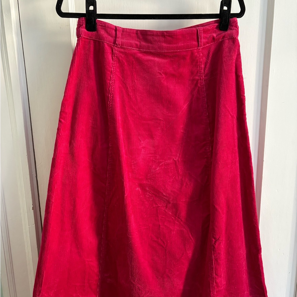 Boden Davina Cord Midi Skirt Cherry Jam - Picture 6 of 6